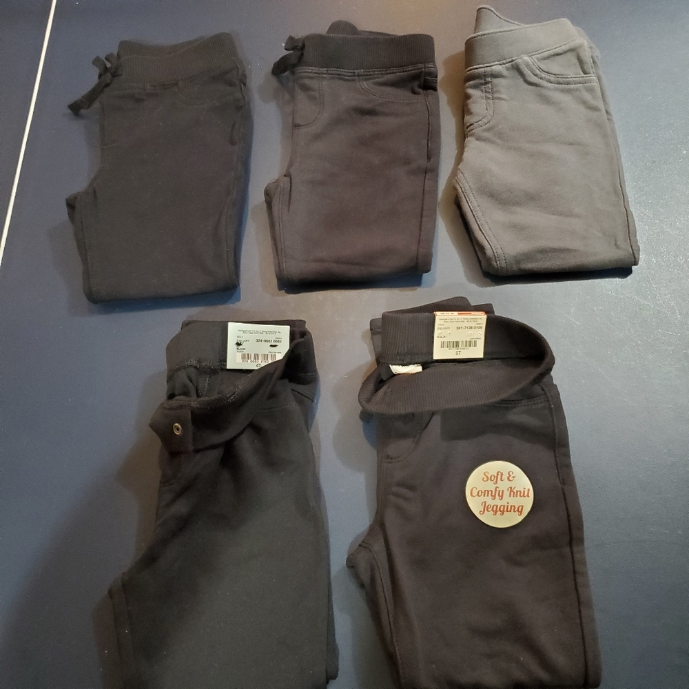 Toddler Girls pants & jeggings 5 pairs assorted size 4T & size 5T